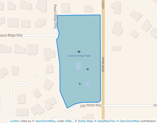 walking in Grand Vistas Park map in West Valley City