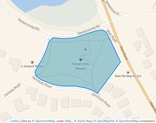 Hestercombe Reserve in Granton | Map and Routes