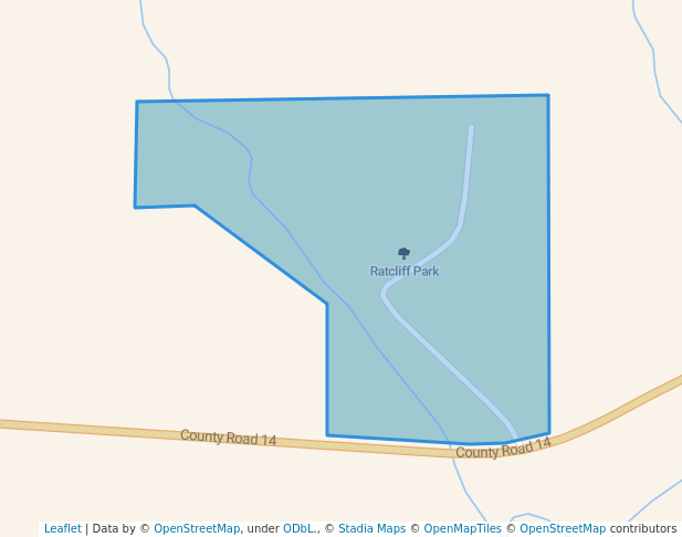 walking in Ratcliff Park map in Lewistown