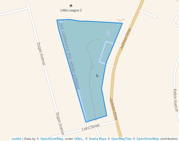 walking in Jackson Park map in La Mesa