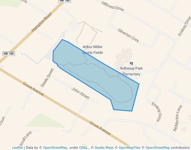 walking in Steele Kennedy Nature Park map in Rothesay