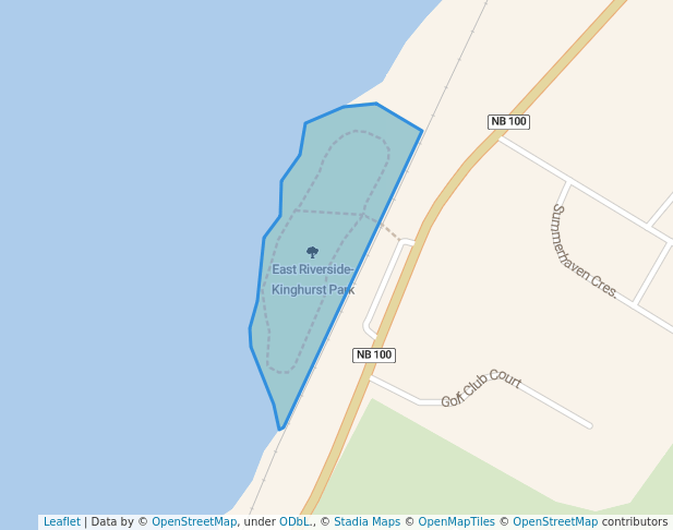 walking in East Riverside-Kinghurst Park map in Rothesay