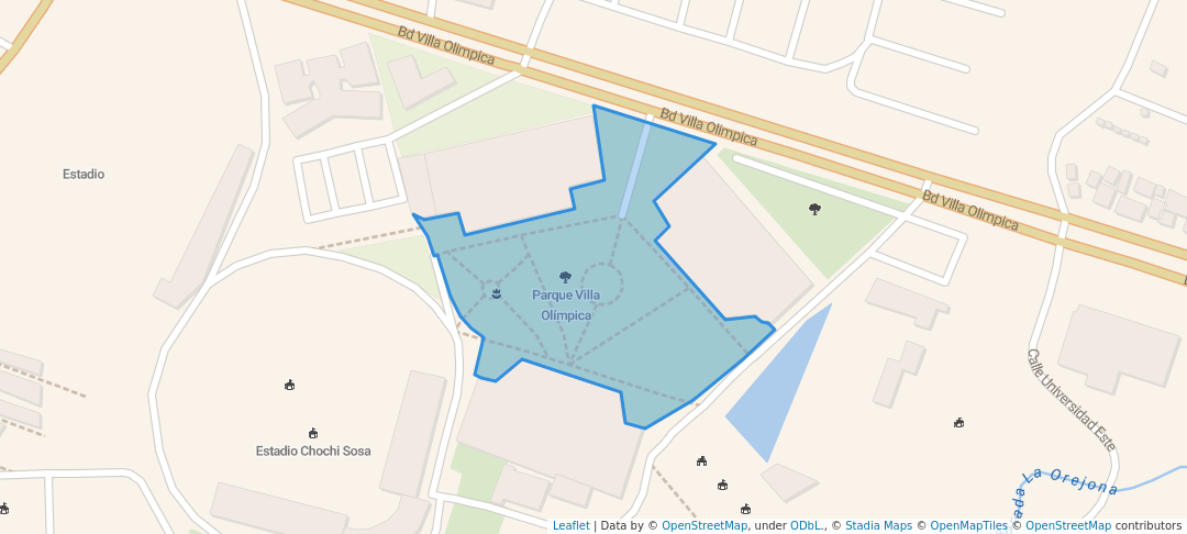 walking in Parque Villa Olímpica map in Tegucigalpa