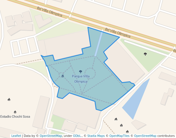 walking in Parque Villa Olímpica map in Tegucigalpa