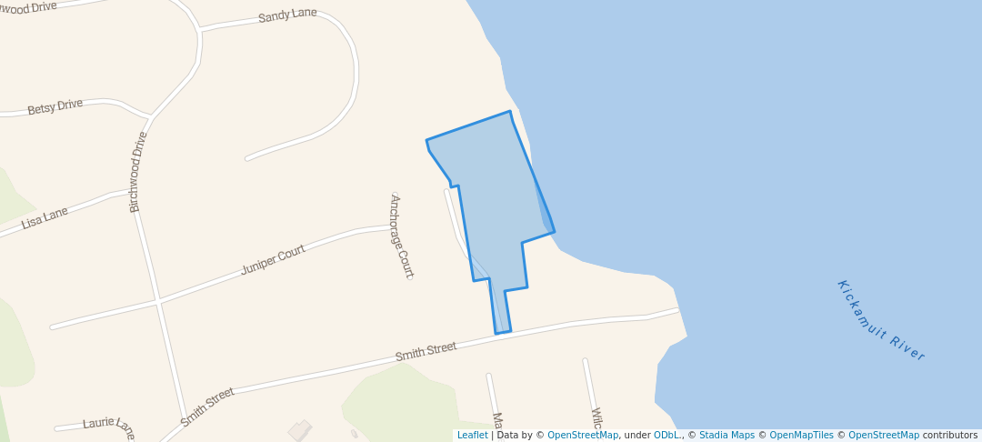 walking in Kickemuit Anchorage map in Bristol