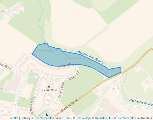 walking in Sleepy Valley map in Hawick
