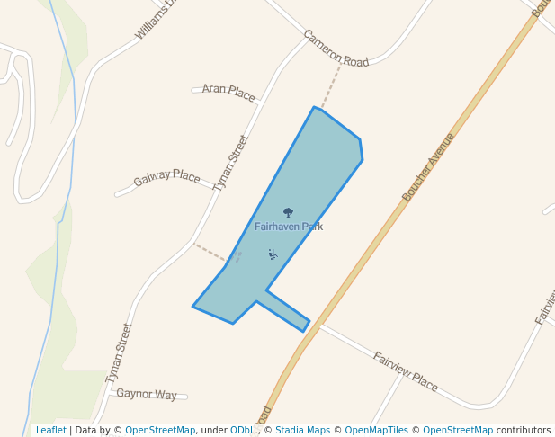 walking in Fairhaven Park map in Te Puke