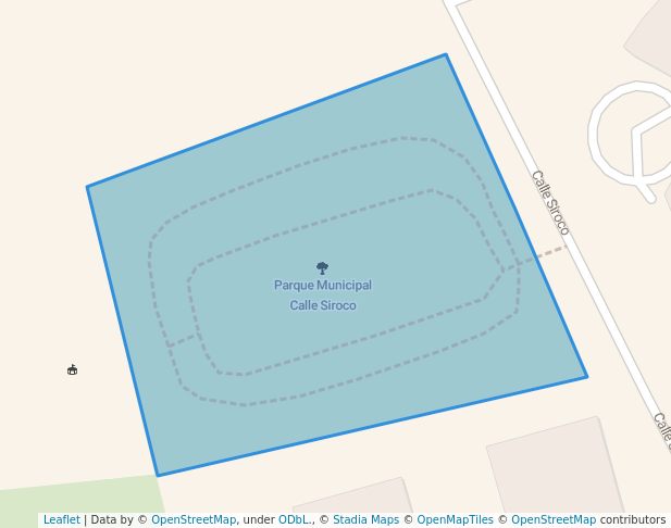 walking in Parque Municipal Calle Siroco map in Pozuelo de Alarcón