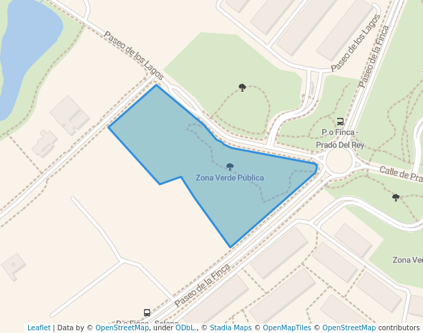 walking in Zona Verde Pública map in Pozuelo de Alarcón