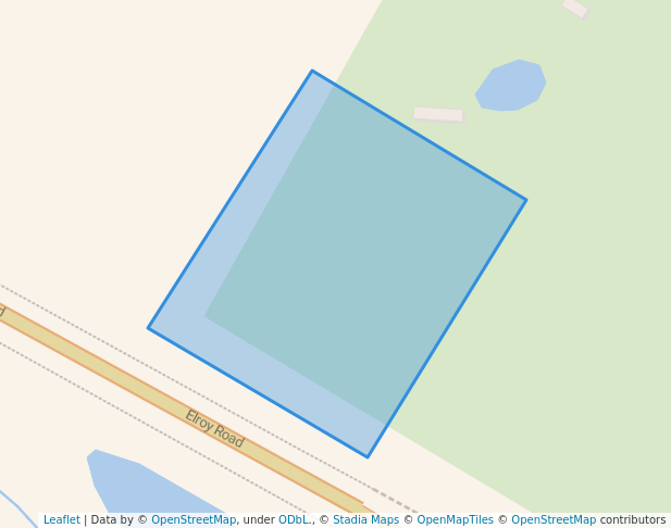 walking in Elroy Neighborhood Park map in Del Valle