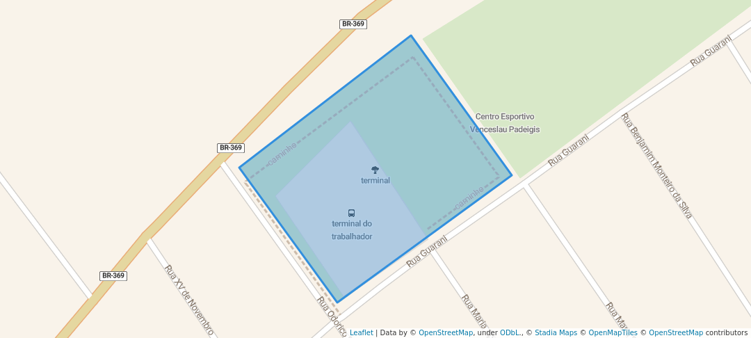 walking in terminal map in Andirá