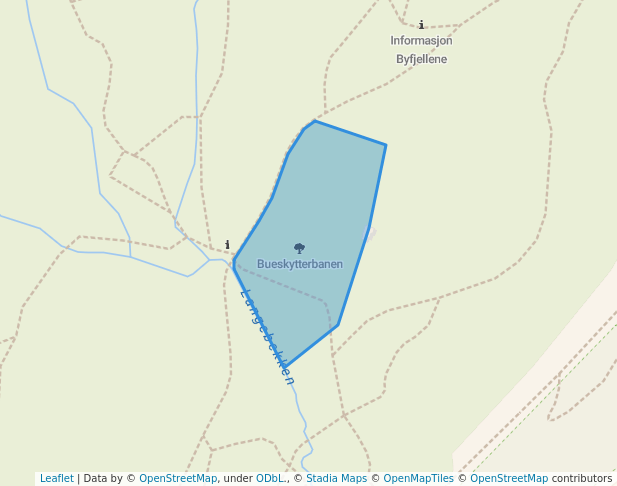 walking in Bueskytterbanen map in Bergen