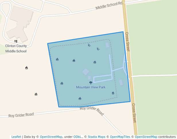walking in Mountain View Park map in Albany