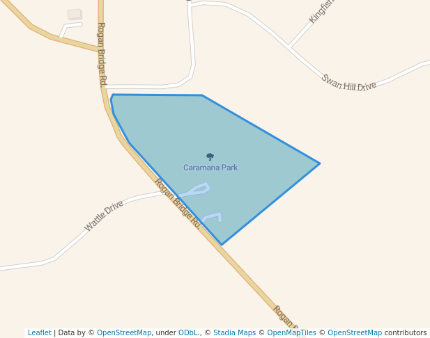 walking in Caramana Park map in Waterview Heights