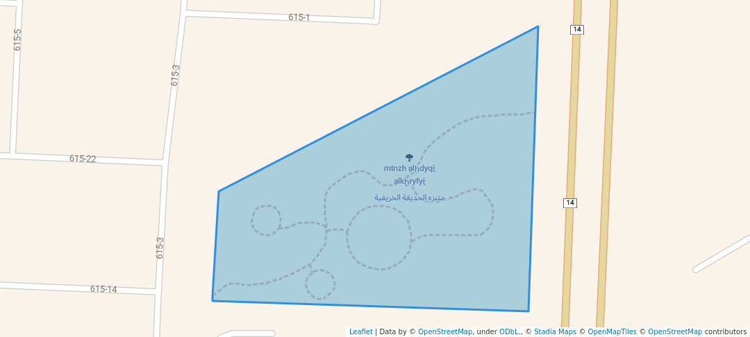 walking in متنزه الحديقة الخريفية map in Baghdad