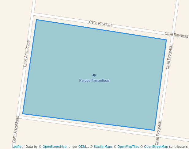 walking in Parque Tamaulipas map in Río Bravo