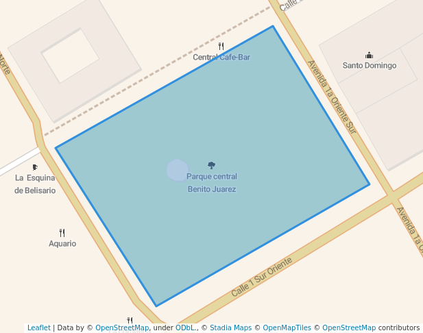 Parque central Benito Juarez