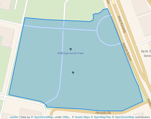 walking in Millî Egemenlik Parkı map in Ankara