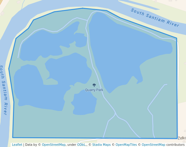 walking in Quarry Park map in Sweet Home