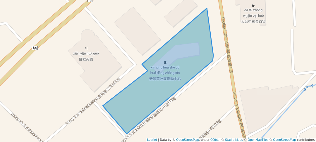 walking in 華興公園 map in Changhua City