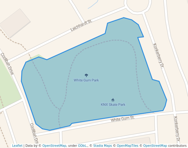 walking in White Gum Park map in Kununurra