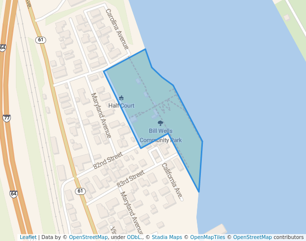 walking in Bill Wells Community Park map in Marmet