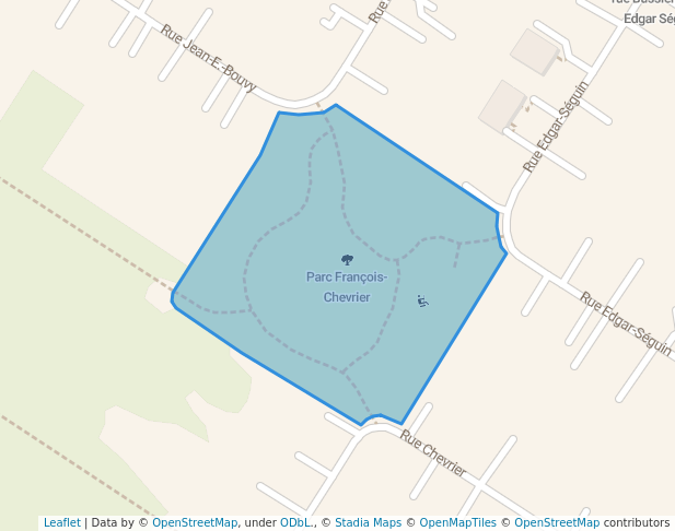 walking in Parc François-Chevrier map in Rigaud