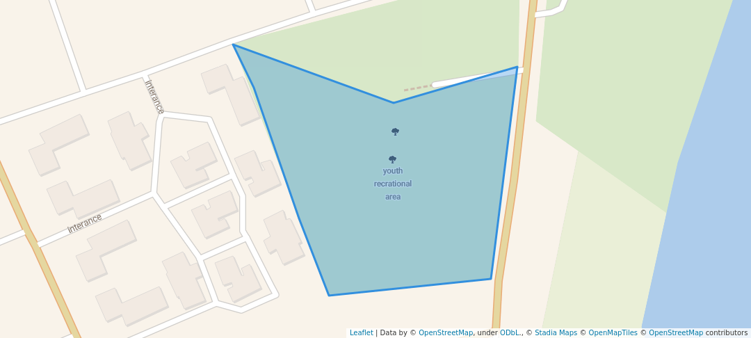 walking in youth recrational area map in Bishoftu