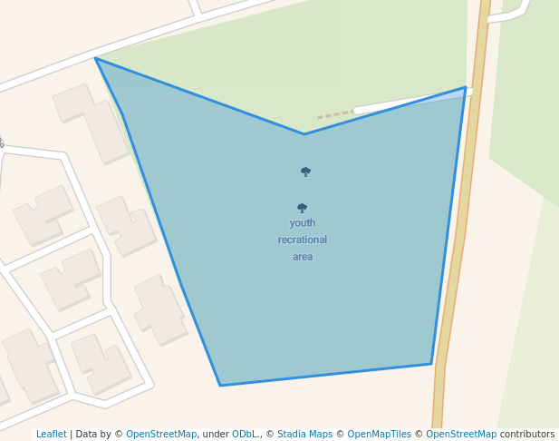 walking in youth recrational area map in Bishoftu