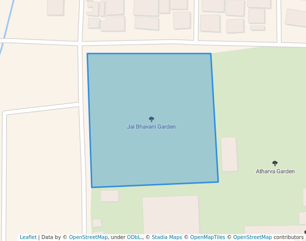 walking in Jai Bhavani Garden map in Solapur