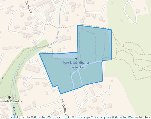 walking in Parc du Grand Barret - dit du Roc fleuri map in Aix-en-Provence