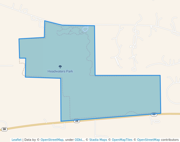 walking in Headwaters Park map in Campton Hills