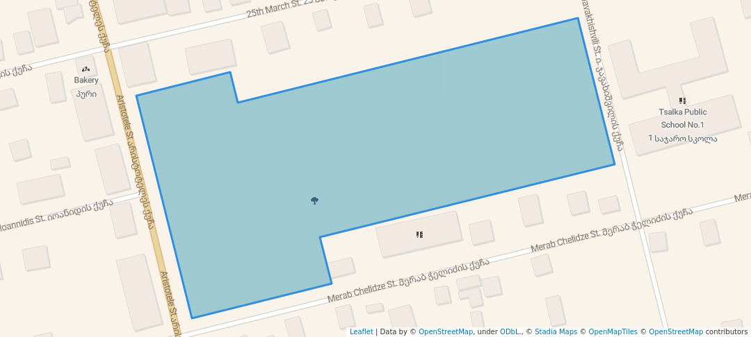 walking in Park map in Tsalka