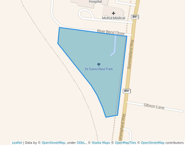 walking in Dr David Reid Park map in Kyogle