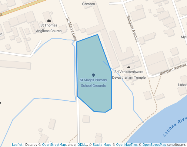 St Mary's Primary School Grounds in Labasa | Map and Routes