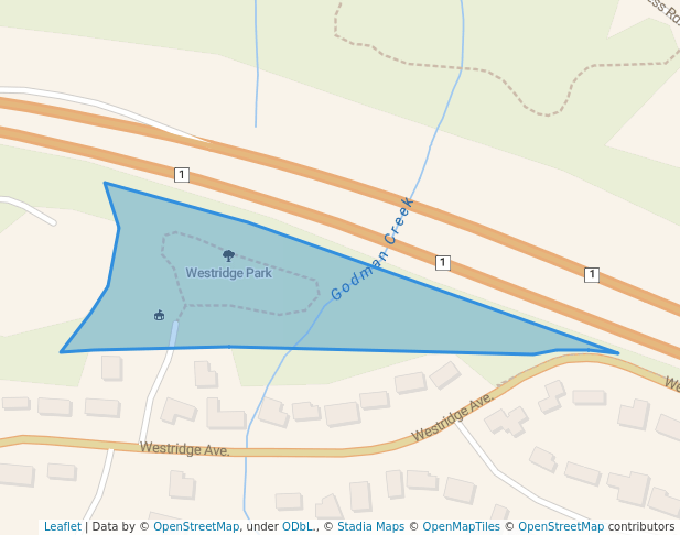 walking in Westridge Park map in West Vancouver
