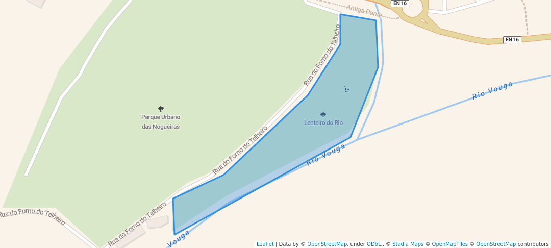 walking in Lenteiro do Rio map in São Pedro do Sul