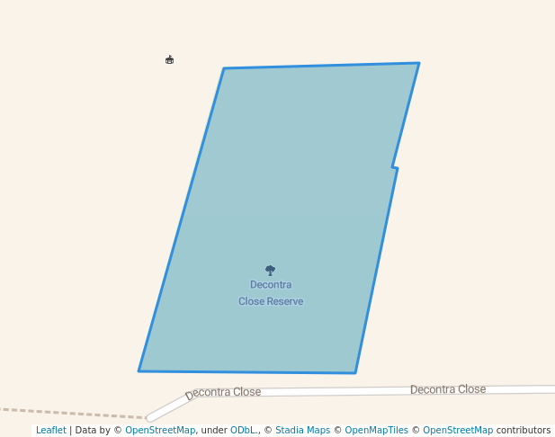 Decontra Close Reserve in Donvale | Map and Routes