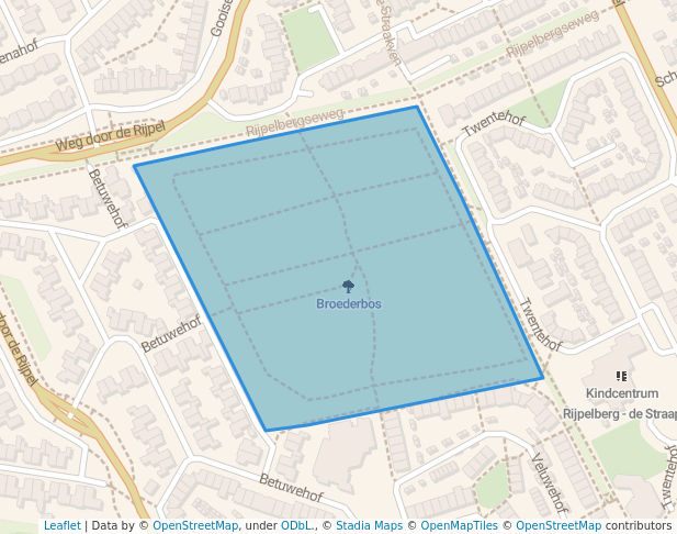 walking in Broederbos map in Helmond