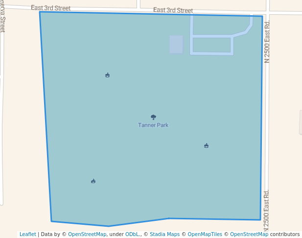 walking in Tanner Park map in Pana