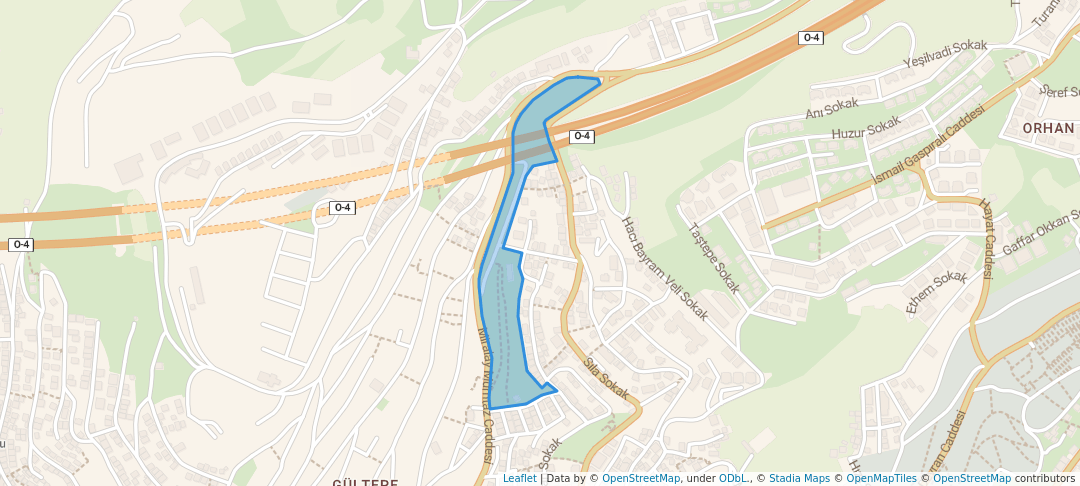 walking in Miralay Mümtaz Rekreasyon Alanı map in İzmit