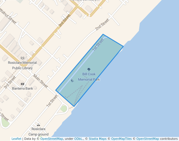 walking in Bill Cook Memorial Park map in Rosiclare