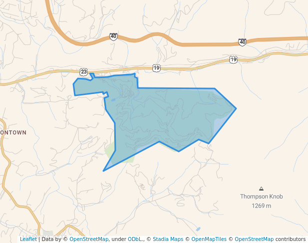 walking in Chestnut Mountain Park map in Canton