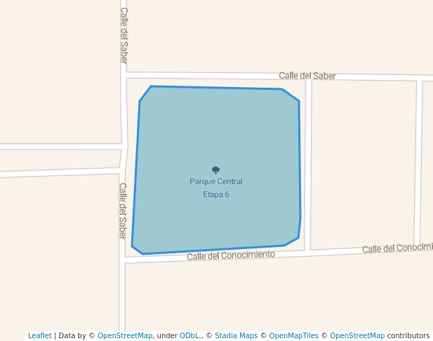 walking in Parque Central Etapa 6 map in Rancho del Ángel
