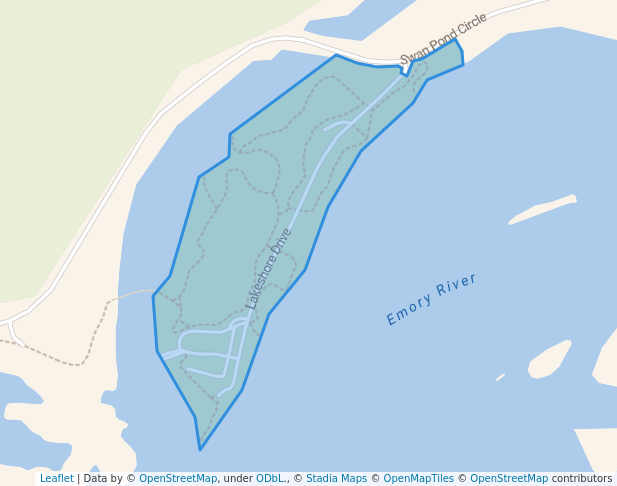 walking in Lakeshore Park map in Harriman