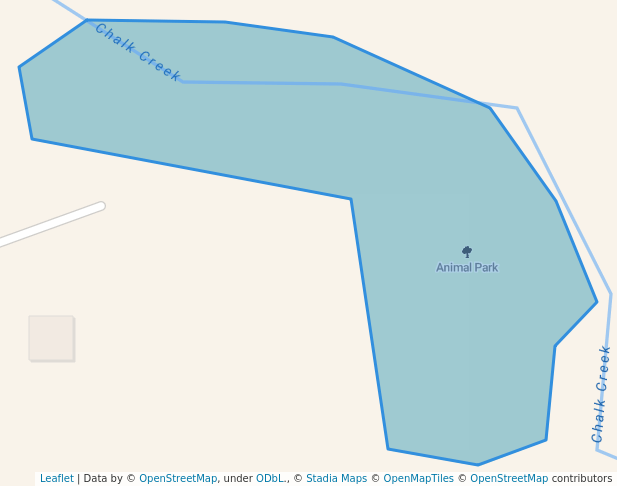 walking in Animal Park map in Fillmore