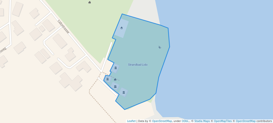 walking in Strandbad Lido map in Unterägeri