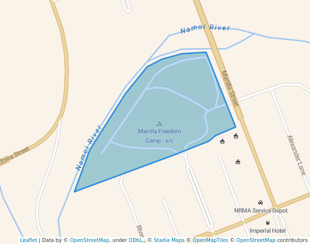 walking in B. V. Byrnes Memorial Park map in Manilla