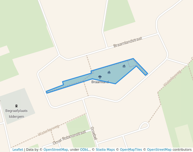 walking in Braamland map in Denderleeuw