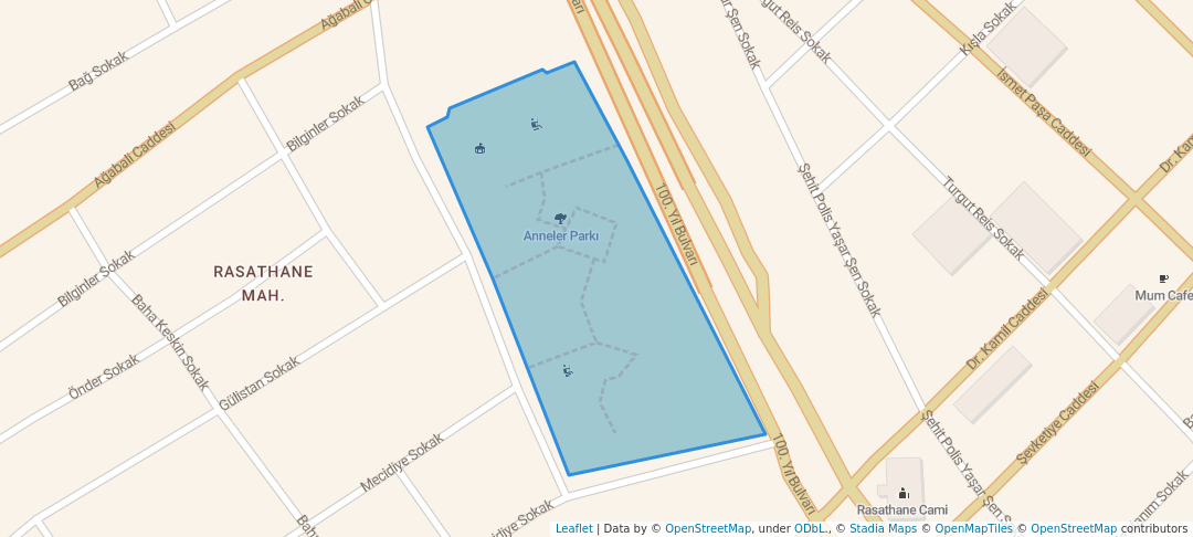 walking in Anneler Parkı map in Samsun